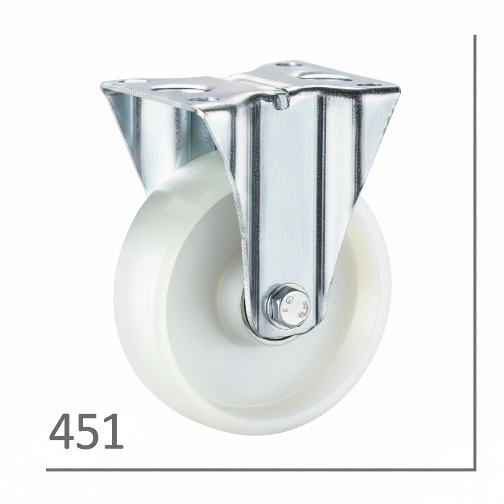 ROUE NYLON INDUSTRIEL FIXE 100 BLANC R451100