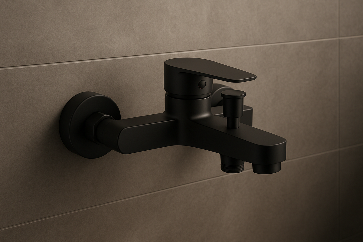 Mitigeur Bain Douche FRAMO E500 Noir - Image Shopify