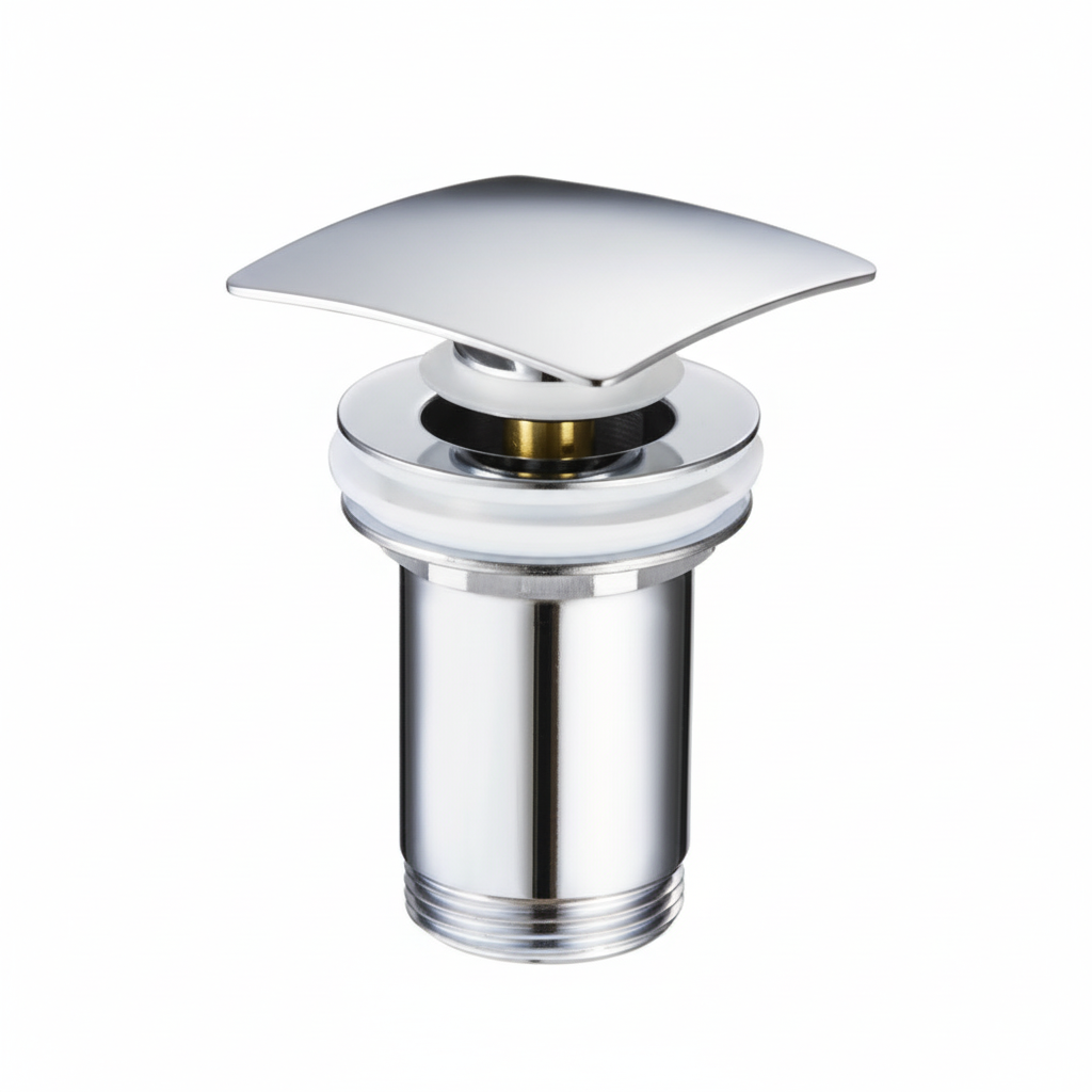 Vidage Lavabo Carré Clic Clac Chrome sans Trop-Plein 2036A Fabia