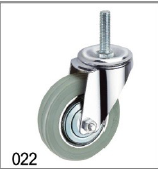 ROUE CAOUTCHOUC INDUSTRIEL PIVOTANTE+TIGE 75 GRIS 022075