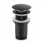 Vidage Lavabo Clic Clac Noir avec Trop-Plein 2040F Fabia - Système pop-up moderne pour salle de bain