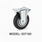 Roue caoutchouc industriel fixe 160mm noir 037160 - photo professionnelle