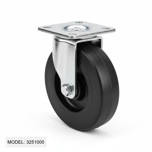 Roue anti-feu fixe 100mm noir 325100 - photo professionnelle