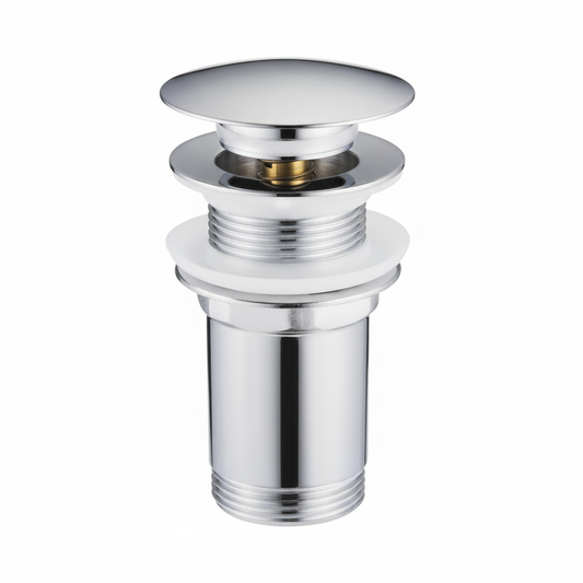 Vidage Lavabo Clic Clac Chrome sans Trop-Plein 204 Fabia - Système pop-up pour lavabo design