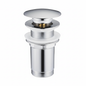 Vidage Lavabo Clic Clac Chrome sans Trop-Plein 204 Fabia - Système pop-up pour lavabo design