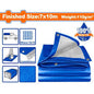 Bache de protection Multiusages PE Polyéthylène BLEU 7x10m WADFOW
