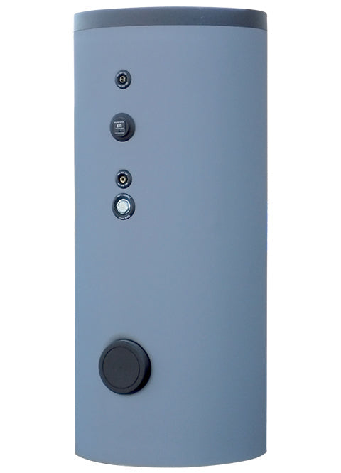 Ballon solaire ITALTHERM DUAL 200 L à double serpentin, réservoir gris sans groupe pompe intégré – référence 401131001, visuel de gamme constructeur