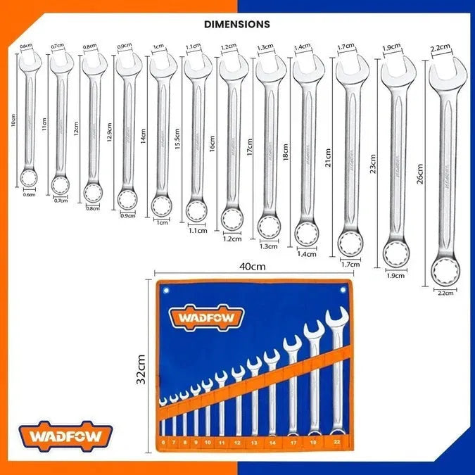 JEU DE 12 CLÉS MIXTES CR-V 6-22MM - SQES