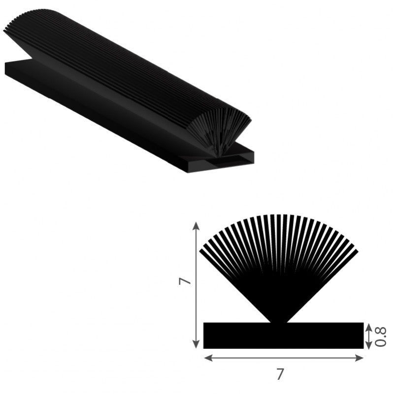 Rouleau Joint Brosse 7mm pour Volet Roulant - 350 Mètres