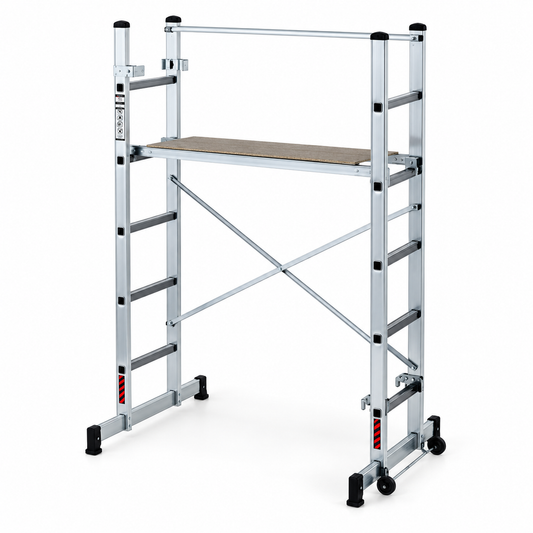 LITAN Échafaudage Mobile Aluminium 2×9 2,5m A5001102 – 150kg EN131 Plateforme Eucalyptus | SQES Tunisie
