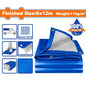 Bache de protection Multiusages PE Polyéthylène BLEU 6x12m WADFOW