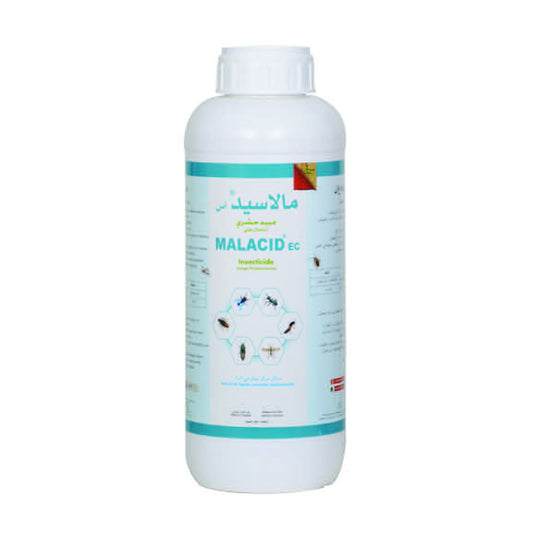 MALACID EC LTH – insecticide concentré 1 L, photo de l'emballage du catalogue fabricant, sur fond blanc – SQES Tunisie
