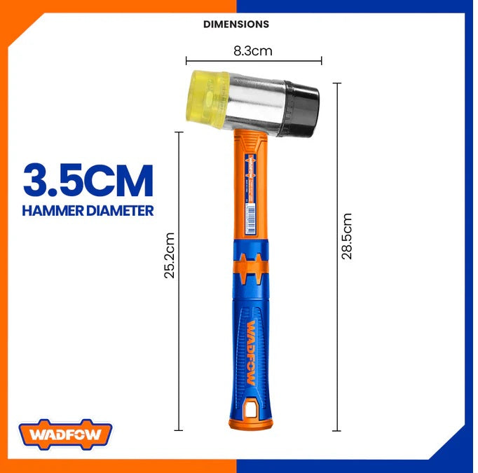 Maillet Caoutchouc Ø35 mm – Manche Fibre WHM7305 - SQES