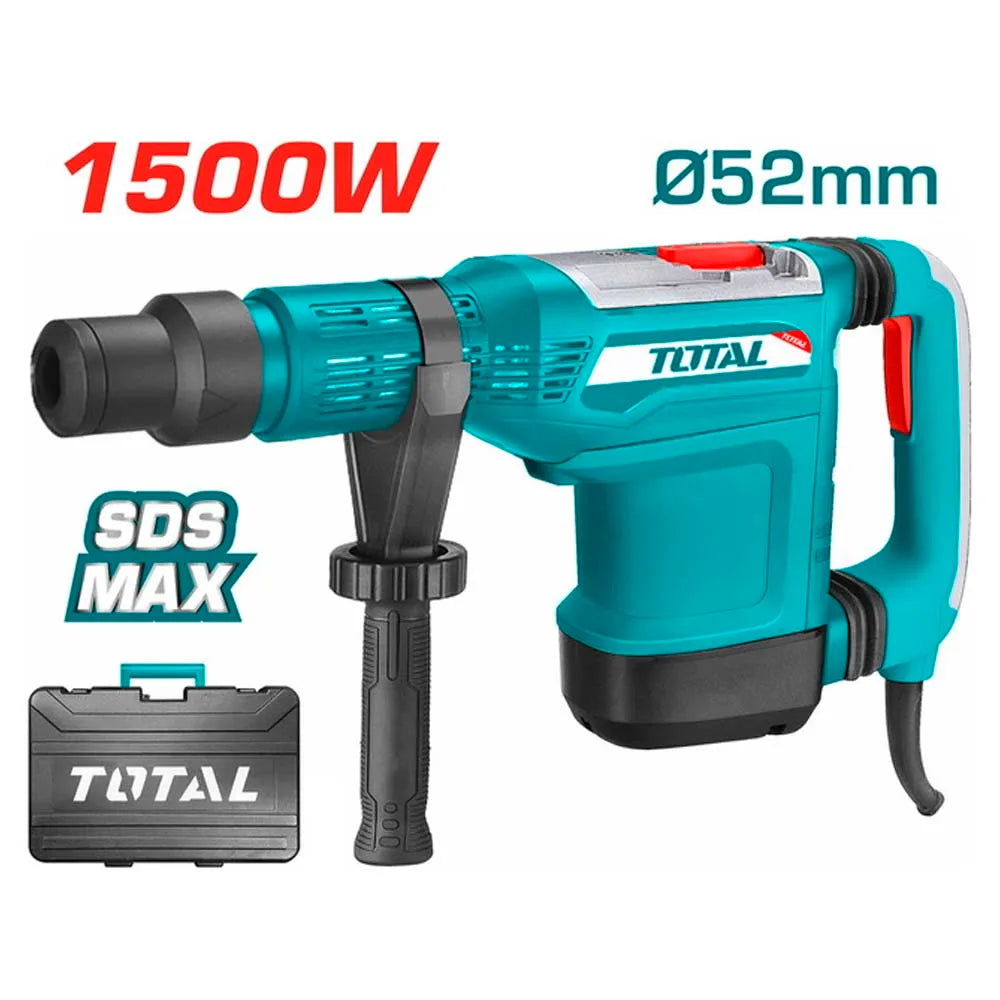 Marteau Perforateur TOTAL TH115526 SDS-Max 1500W 15 Joules Béton 52mm Démolition BTP — SQES Tunisie

