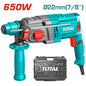 Marteau Perforateur TOTAL TH306236 SDS+ 650W 1.7J Ø22mm Béton 5500bpm 3 Forets SDS+ — SQES Tunisie
