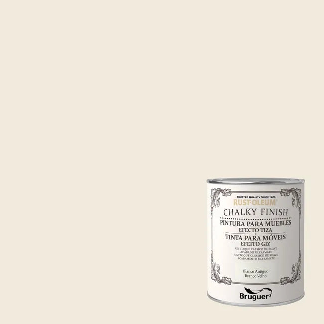 Peinture à la Craie Rust-Oleum Chalky Finish 125ml - Patinage - Blanc Antique