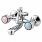 Mélangeur Bain-Douche Mural Chromé FLR Standard ML2001/SD – Deux Commandes Entraxe 150mm G1/2" | SQES Tunisie
