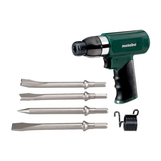 Marteau burineur pneumatique Metabo DMH 30 avec burins, référence 604115500 – photo réelle sur fond blanc, 1254 × 1254 px, SQES Tunisie