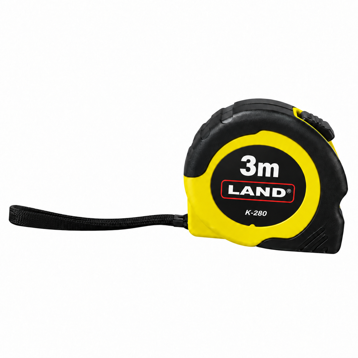Mètre ruban rétractable LAND disponible en 3 m pour bricolage, menuiserie, chantier et mesures courantes.