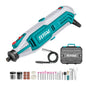 Meuleuse droite électrique TOTAL 130W – 109 accessoires, vitesse variable 10000-35000tr/min, têtes 3,2mm/2,3mm, tuyau flexible, étui transport
