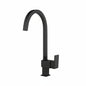 Mitigeur évier noir mat levier latéral FRAMO série E200 – commande latérale ergonomique ambidextre, cartouche céramique, anti-traces, fabrication italienne premium
