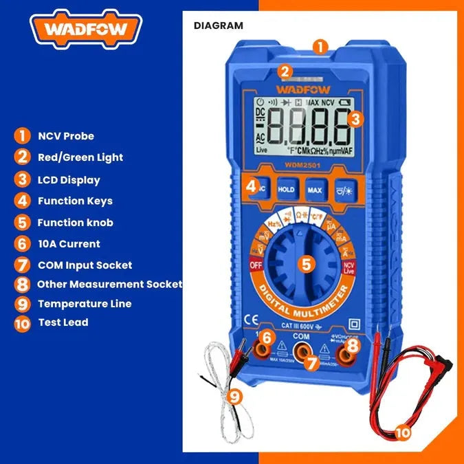 MULTIMETRE DIGITAL 600V - SQES