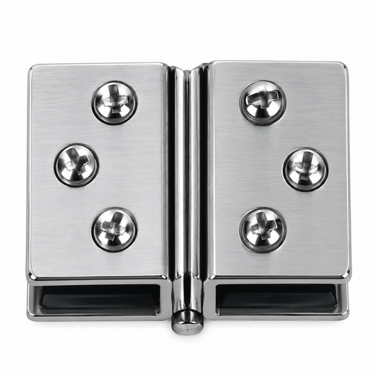 Paire de charnières de vitre 8 mm CM174 pour porte de meuble en verre