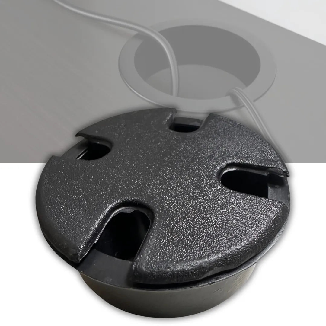 Bouchon Passe cable rond 57mm pour bureau - 10 pcs - SQES