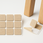 Patin Feutre Adhésif 28x28mm beige pack 8pcs Antidérapant sqes