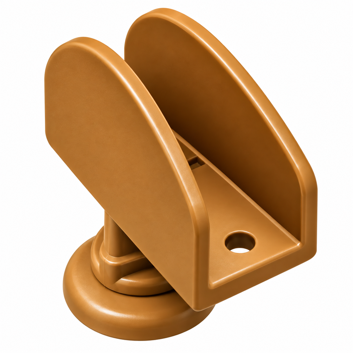 Patin réglable en U MDF19 pour mobilier. Disponible en marron. Découvrez les accessoires de quincaillerie meuble sur SQES Tunisie.