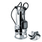 Pompe de relevage inox PENTAX DX100G avec flotteur, corps inox et turbine Vortex, vue produit