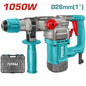 Perforateur SDS+ TOTAL TH110266 1050W – 4,5J, 3800 bpm, béton 26mm, acier 13mm, bois 40mm, 3 forets + 2 burins inclus, boîte BMC
