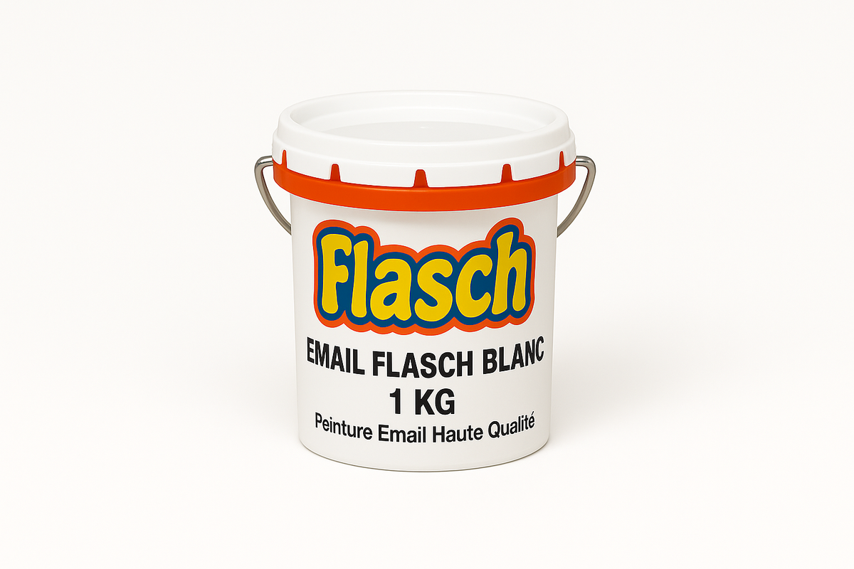 Petit seau Email Flasch Blanc 1 KG
