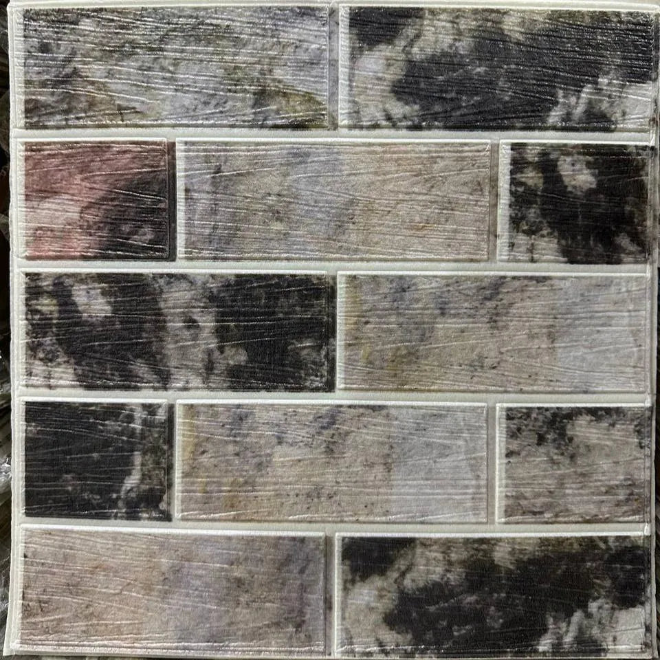 Lot de 10 Panneaux Mural Adhésif - Imitation pierre naturelle 3D - 35*35*0.8 cm (N°07) - SQES