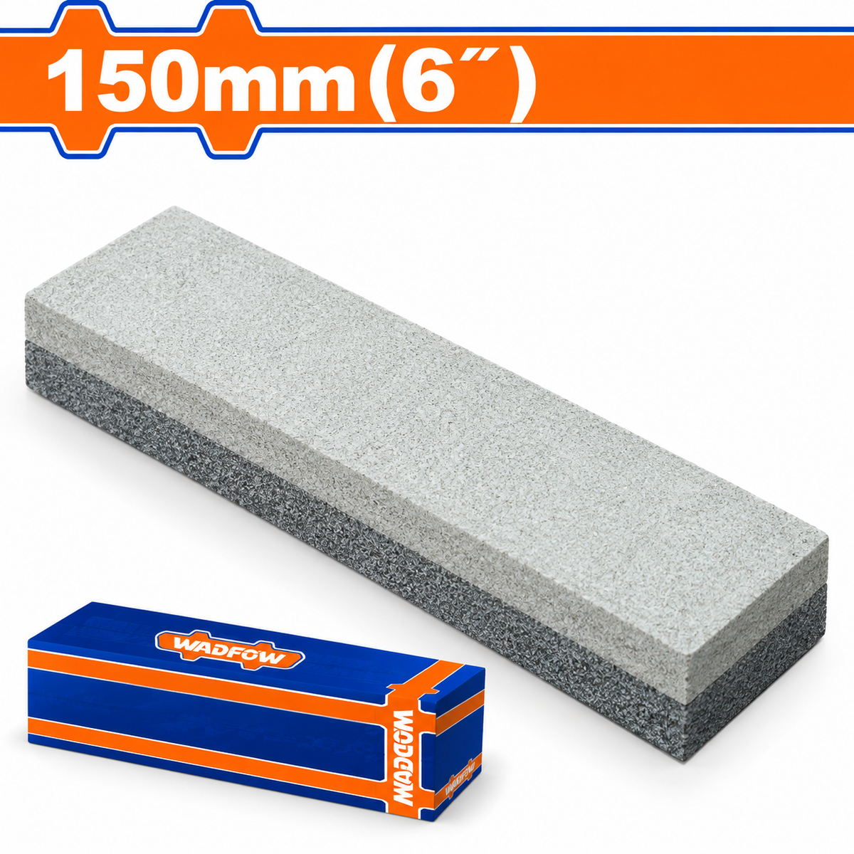 Pierre à aiguiser WADFOW WYS1501 rectangulaire de 150 × 50 × 25 mm, double face grains 120 et 240, pour entretien manuel de lames compatibles | SQES Tunisie
