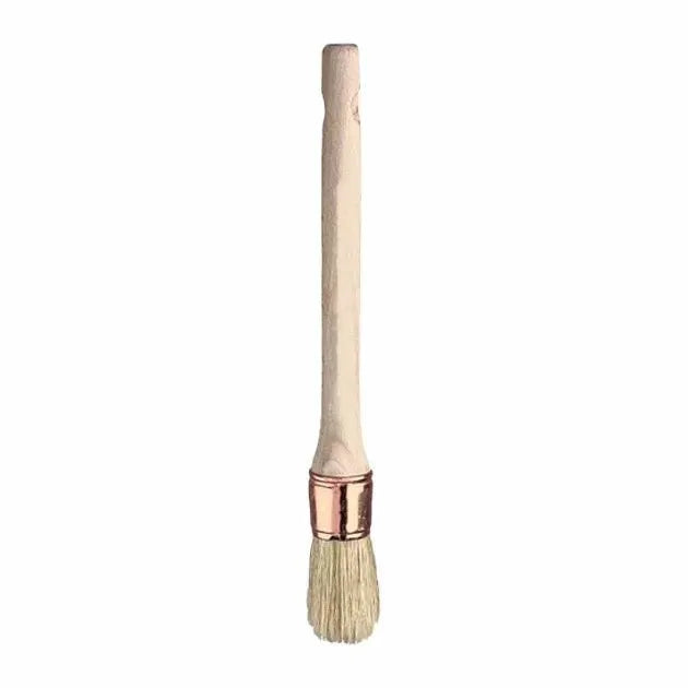 PINCEAUX RONDS EN SOIE - MANCHE BOIS - CRISTAL - SQES