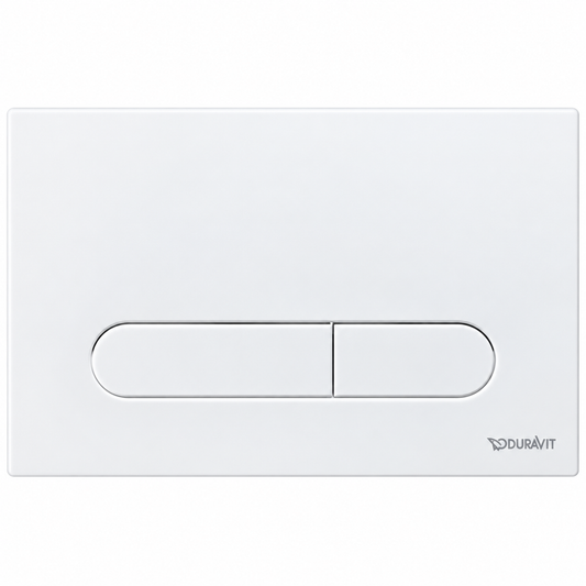 Plaque de commande WC DURAVIT DuraSystem Beta 100 blanche, en ABS à double chasse. Commandez chez SQES avec livraison en Tunisie.