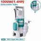 Pompe vide-cave TOTAL TWP810001 1000W – eau chargée, 216,7L/min, hauteur 9m, immersion 7m, tuyau 2", câble 10m, chantier agricole industriel
