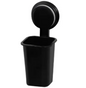 Porte-verre à ventouse ABS noir EJIM installation sans perçage – résistant humidité pour salle de bain et lavabo
