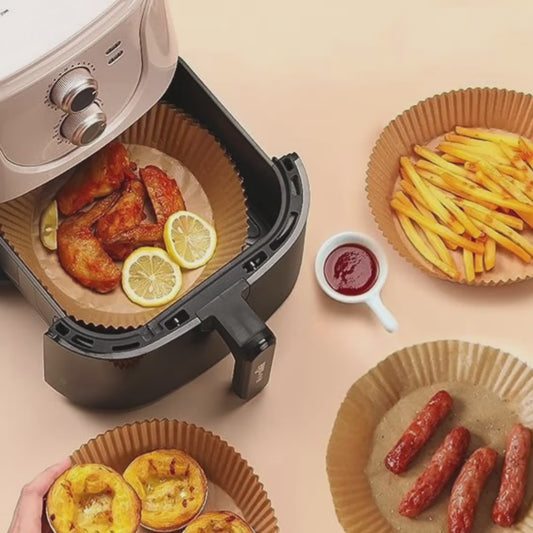 Papier Cuisson Air Fryer - 16cm Rond (50pcs)