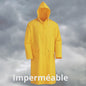 Manteau de Pluie à Capuche Imperméable Jaune XL