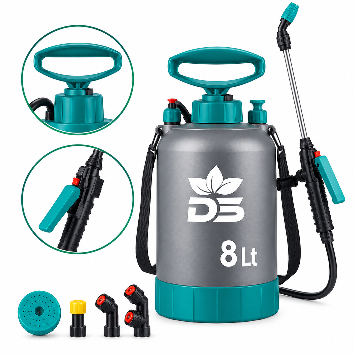 Pulvérisateur manuel DS 8 L pour jardinage et entretien avec liquides compatibles | SQES Tunisie
