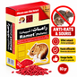 Boîte de RAMET Pellets LTH de 80 g avec granulés raticides rouges et illustrations de rats et souris