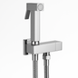 Robinet toilette + shattaf carré chrome FRAMO réf 8501C – design géométrique lignes épurées, cartouche céramique, fabrication italienne premium
