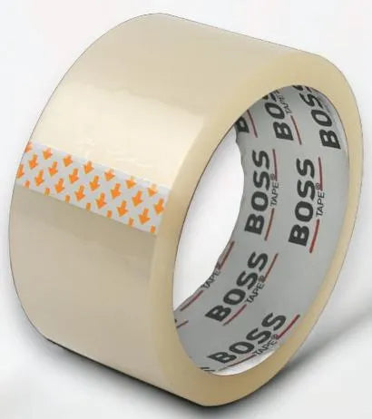 Ruban adhésif emballage transparent Boss Tape 48mm – scotch acrylique forte adhérence pour cartons et expéditions
