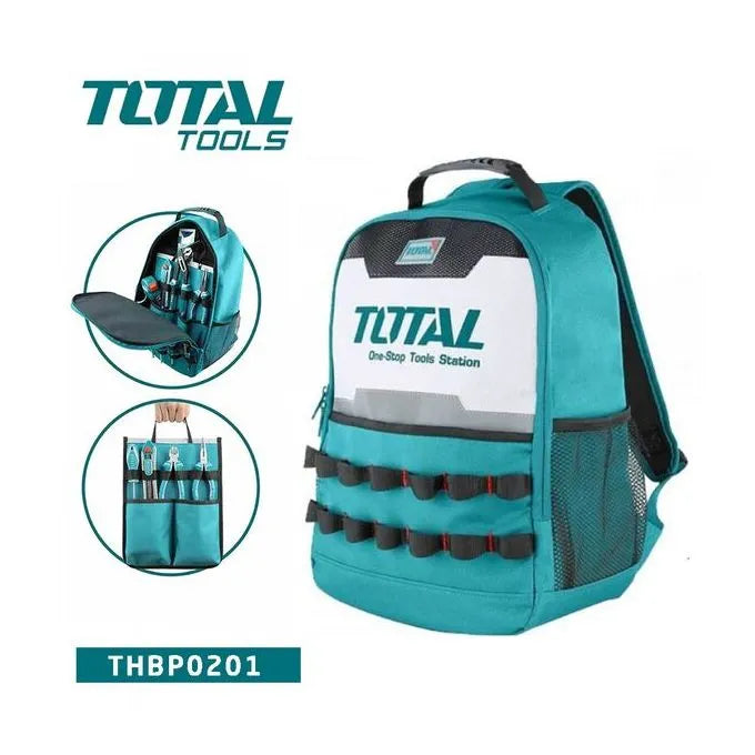 Sac à Dos Porte-Outils TOTAL THBP0201 45cm Capacité 8kg Multi-Compartiments Bretelles Ergonomiques Fond Renforcé — SQES Tunisie

