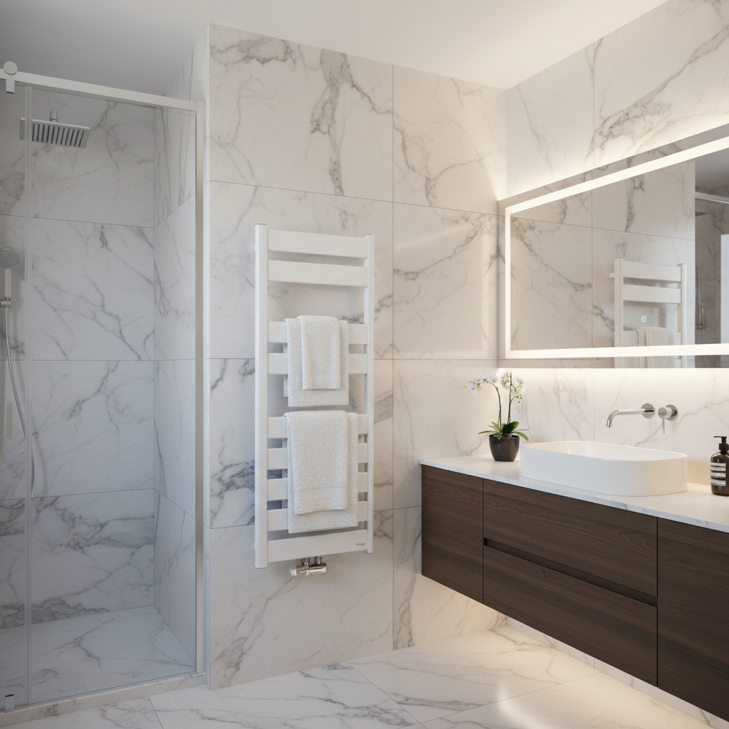 Salle de bain luxe avec marbre