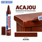 Marqueur retouche bois SARATOGA Acajou réf. 002005, retouche des rayures sur meuble en bois — visuel illustratif