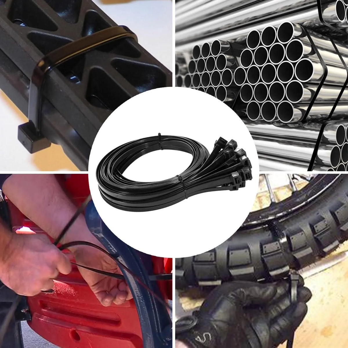Colliers de Serrage Plastique - Serre cables Noir - SQES