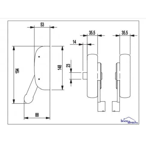 Serrure anti-panique avec barre - Modèle 402+BARRE1100+450T - SQES